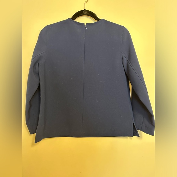 C Wonder navy blue blouse with piping - Picture 3 of 5